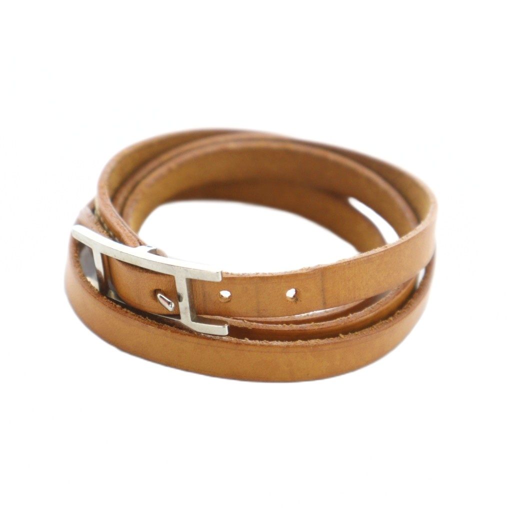 エルメス HERMES 500329M-07 アピ3 レザーブレスレット アクセサリー