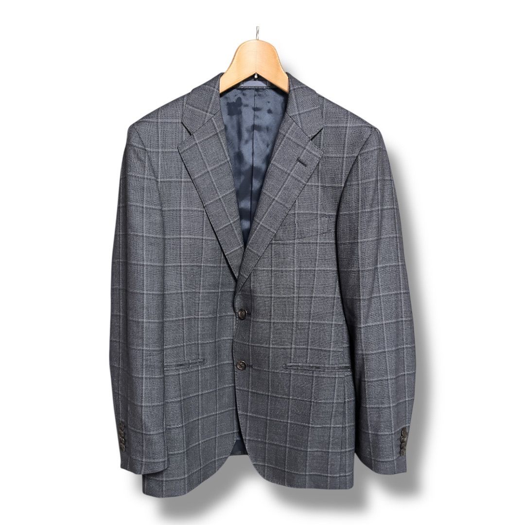 ALEXANDER JULIANセットアップスーツ 3ピース ネイビー チェック