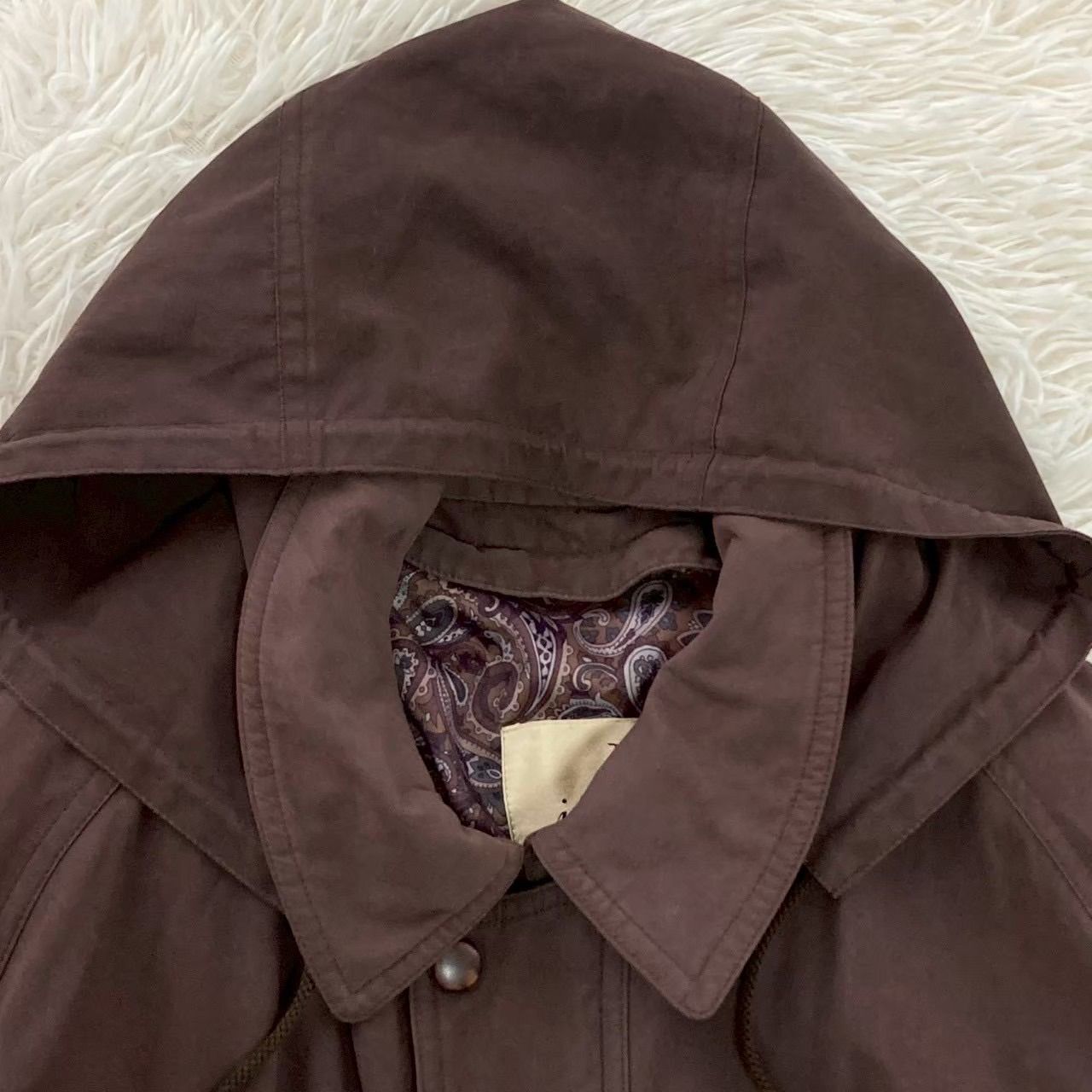 INED ブラウン系 フード付き モッズコート frunco モッズコート コート 「zozo限定」フード付きモッズコート