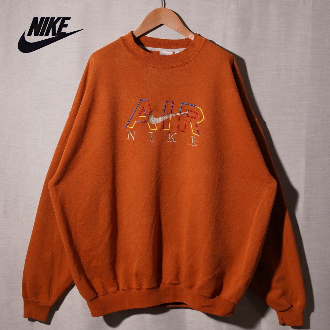 90s USA製 銀タグ ナイキ NIKE スウェット XL相当 表記M ブラウン