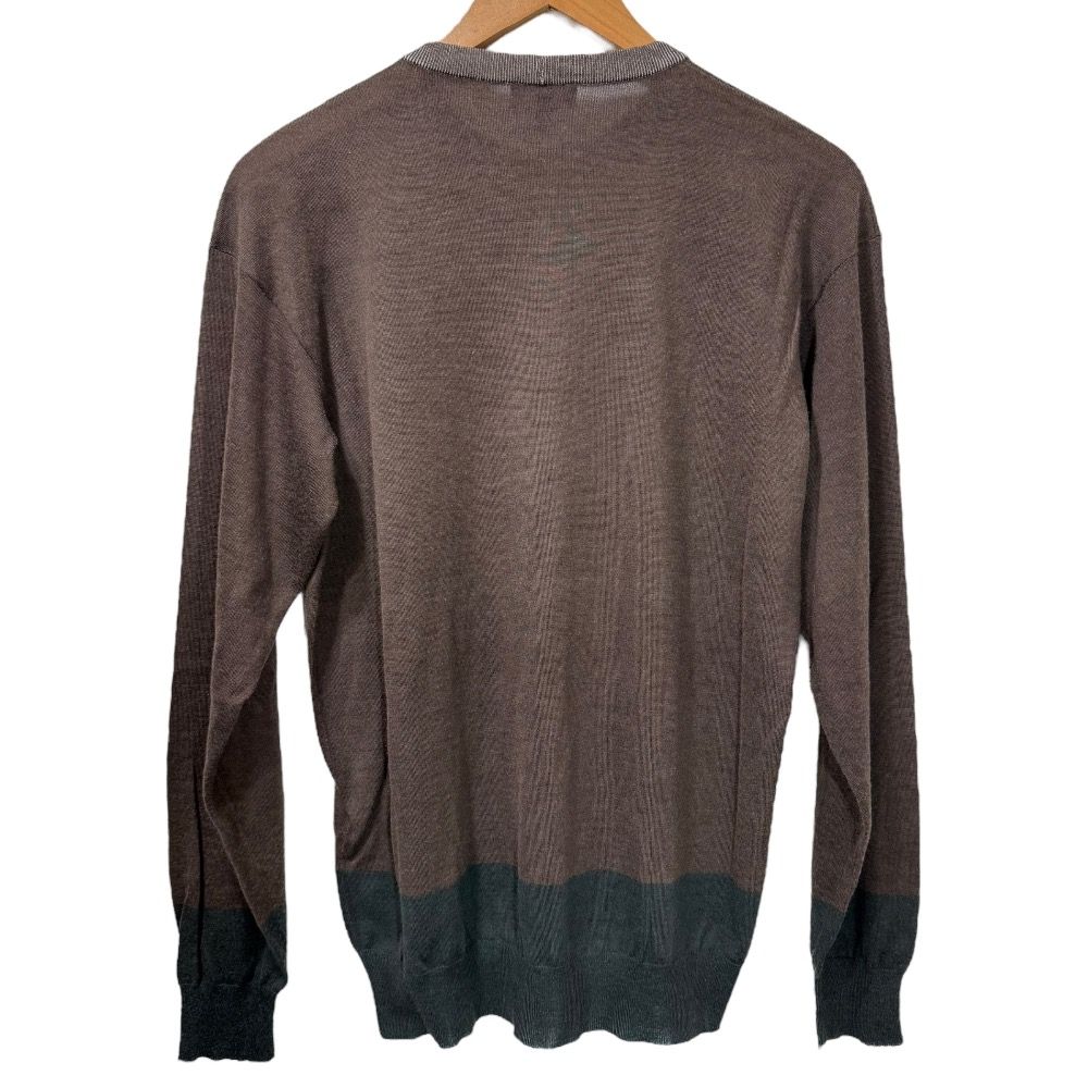 【美品】ジョルジオアルマーニ シルク・カシミヤ混 ニット イタリア製 48 美品 21AW GIORGIO ARMANI ジョルジオアルマーニ カシミヤ×シルク 長袖