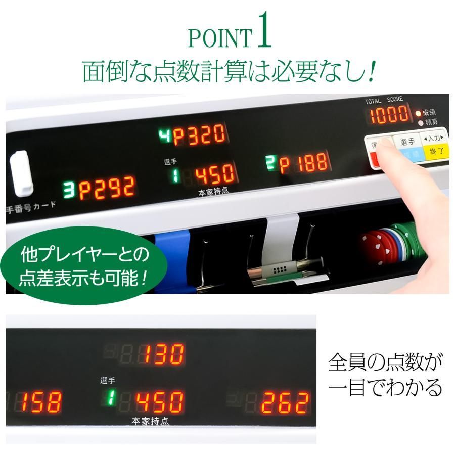 全自動麻雀卓 折りたたみ 家庭用 点棒計算 電動 白 アルミ脚 2610 2610 全自動 麻雀 デジタル 表示 アルミ脚タイプ 28mm牌 ホワイト 台