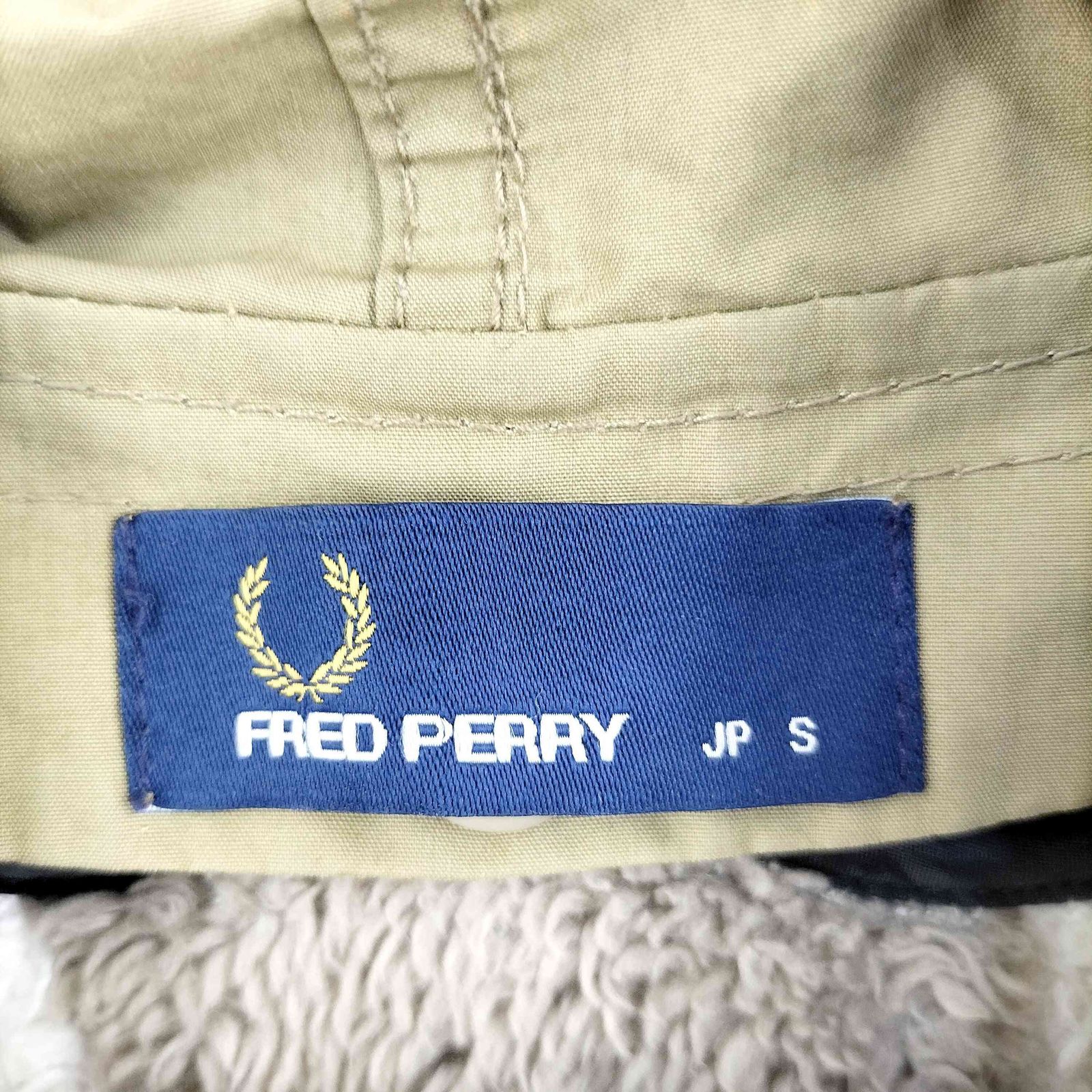 フレッドペリー FRED PERRY ユニオンジャック柄ボアライナー付き