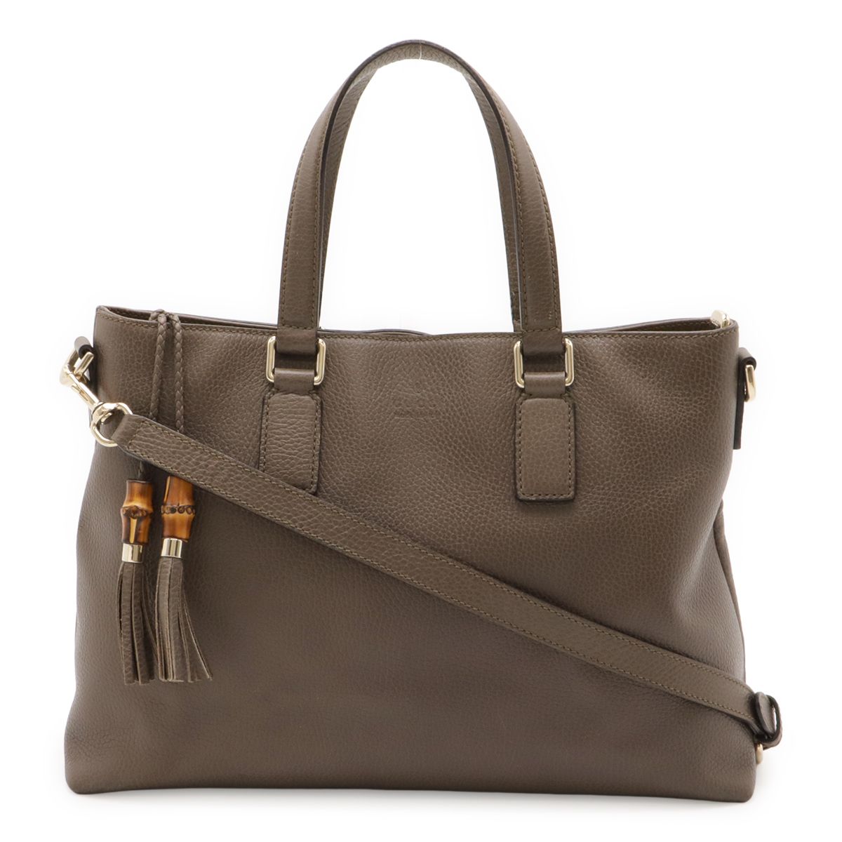 GUCCI グッチ バンブー フリンジタッセル トートバッグ 2WAY