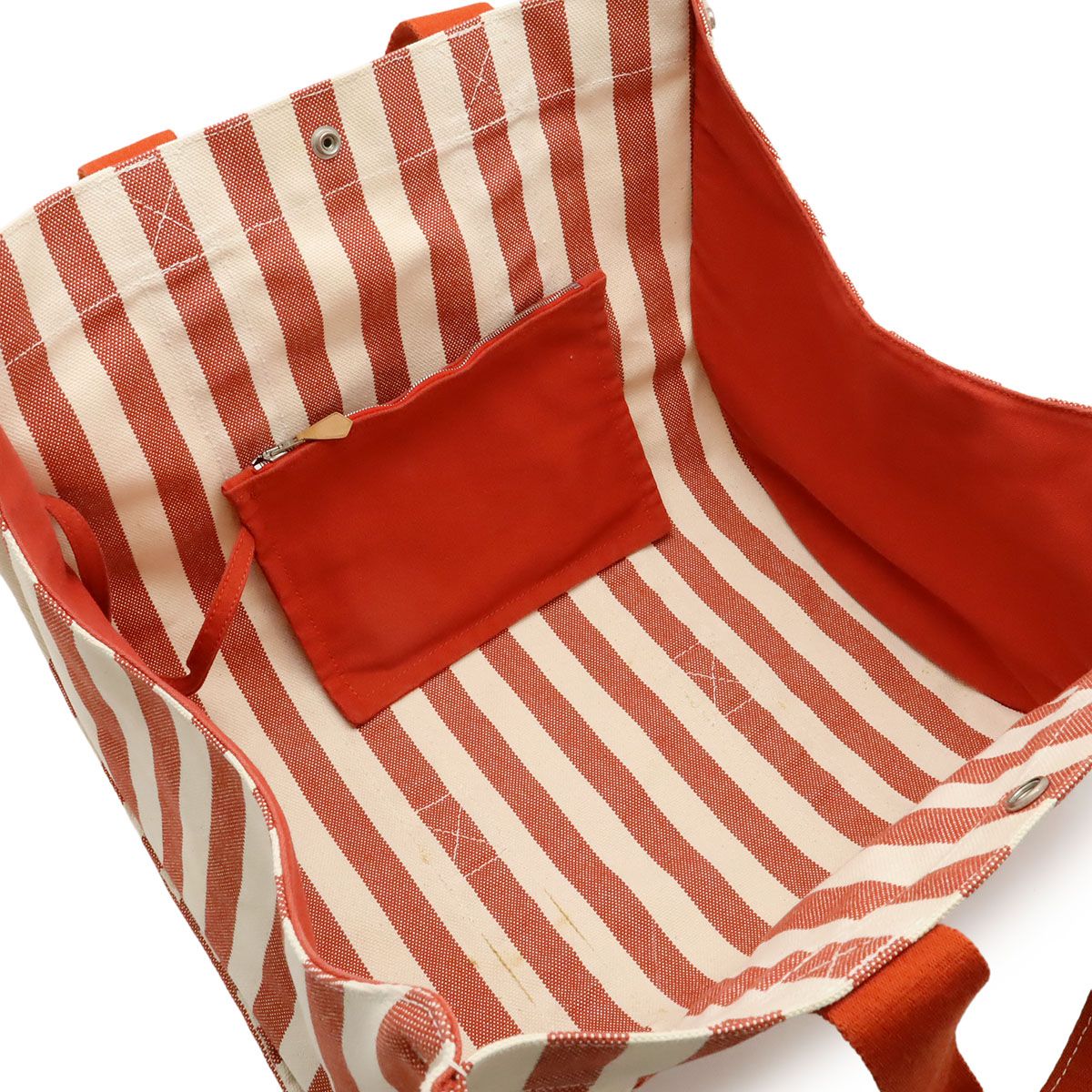 HERMES エルメス カンヌMM トートバッグ ハンドバッグ ストライプ