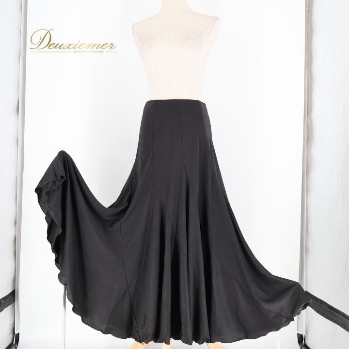 フラメンコ 衣装 ファルダ スカート ブラック系 チャコット Chacott 黒