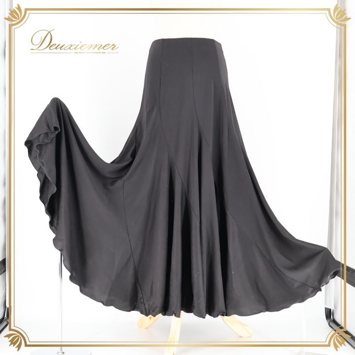 フラメンコ 衣装 ファルダ スカート ブラック系 チャコット Chacott 黒