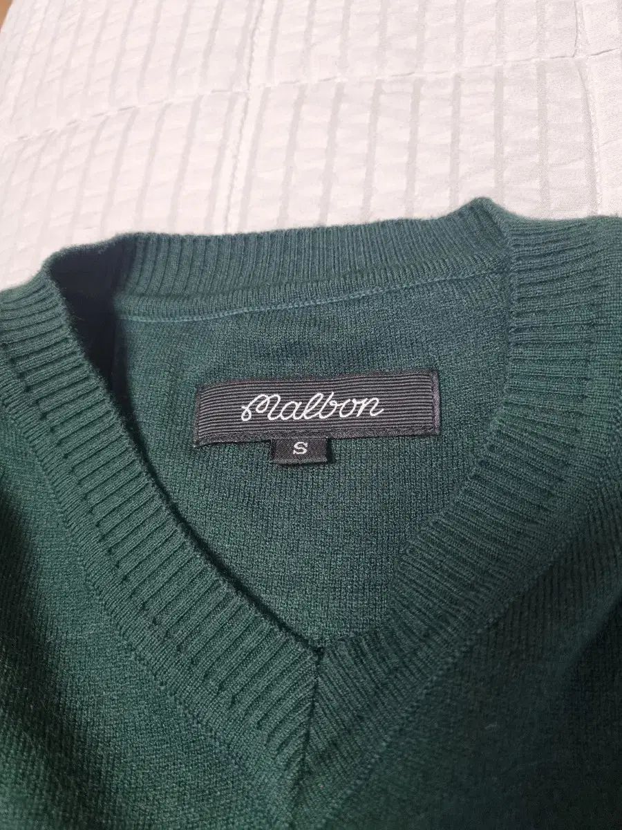 レディース マルボンゴルフ グリーン Vネック ニットセーター S MALBON