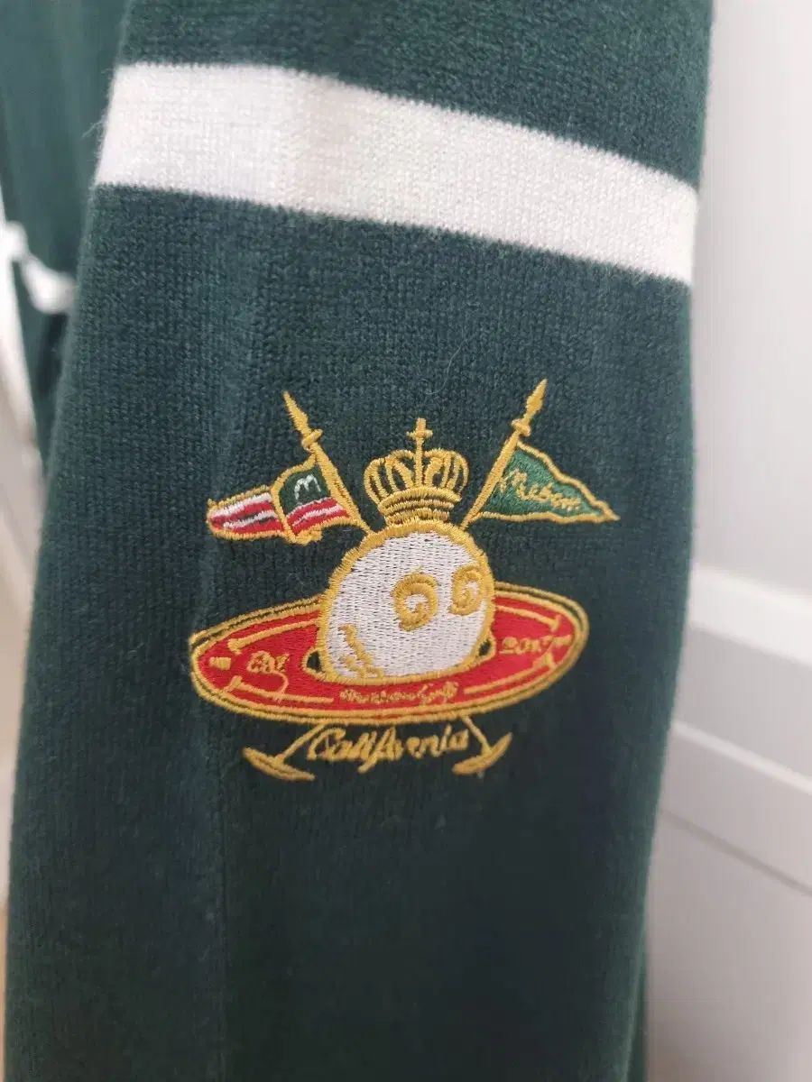 レディース マルボンゴルフ グリーン Vネック ニットセーター S MALBON