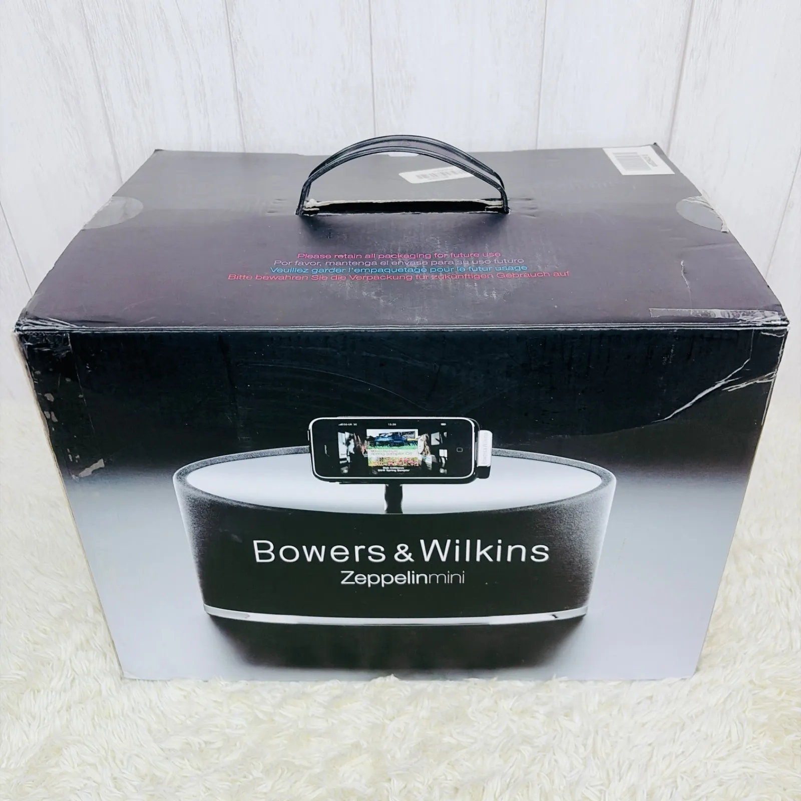 B&W Zeppelin Mini ツェッペリンミニ 美品 極美品】B&W Zeppelin Mini バウワースアンドウィルキンス