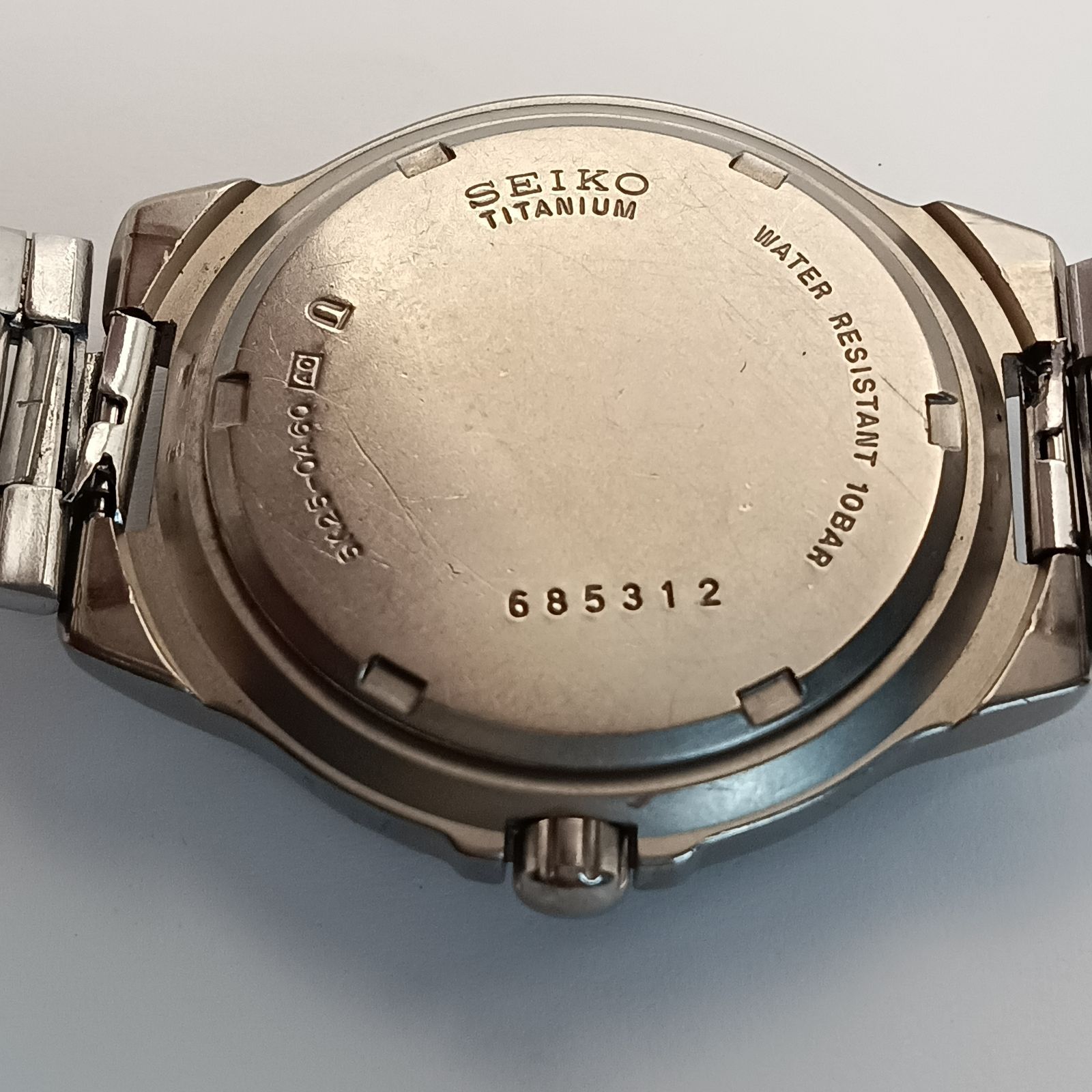 稼働 良品】0121-8 SEIKO SOLAR セイコー ソーラー チタン 5K25-0A60 