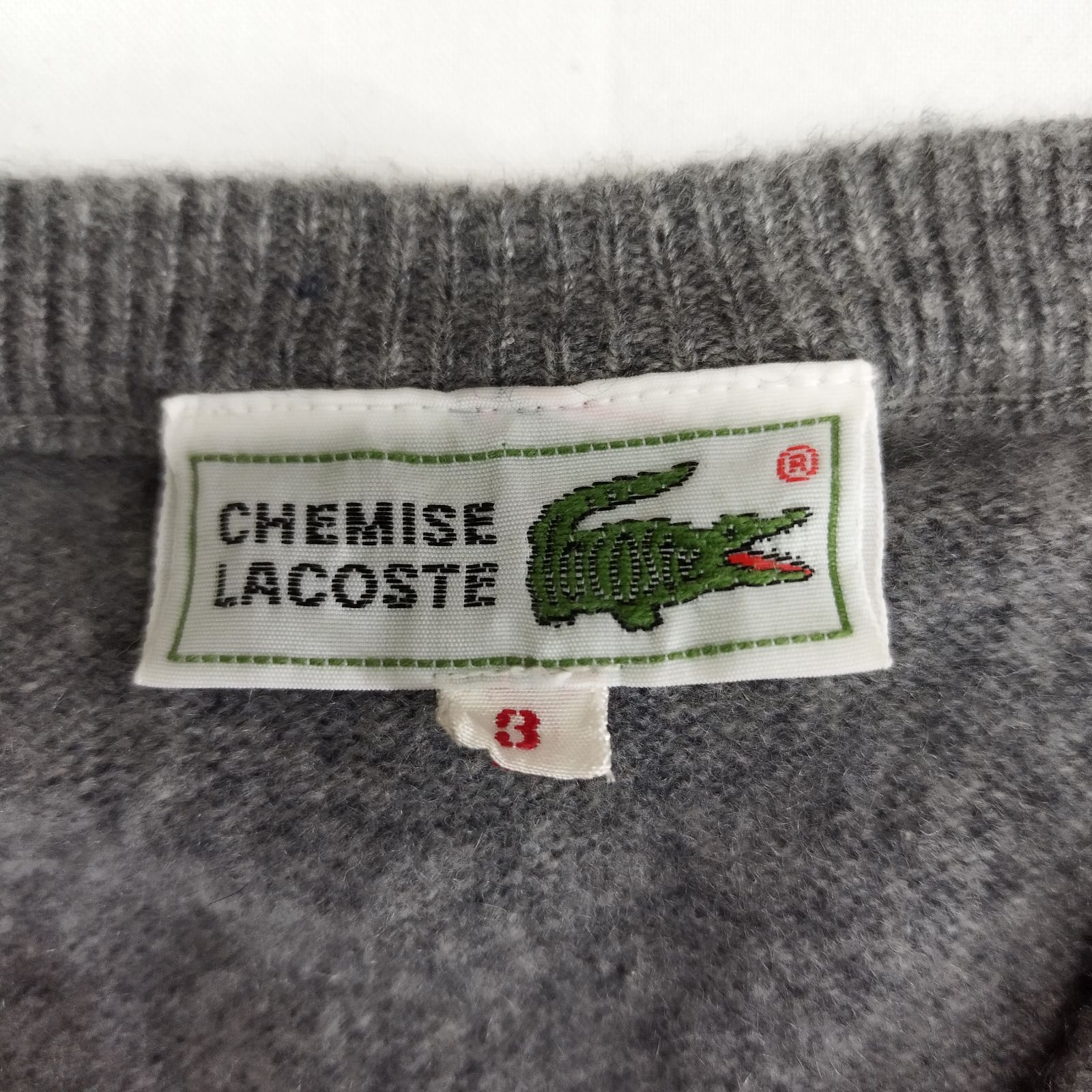 CHEMISE LACOSTE シュミーズ ラコステ ニット ベスト Vネック ワッペン