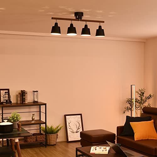  VENTOTA シーリングライト 4灯 LED対応 シーリング スポットライト E 26 木目 おしゃれ 北欧 リビング 天井 ダイニング 照明 照明器具 和室 寝室 Laios BK 電球 vo 415895 10 a 5 dd 2 b その他 キッチン 食器