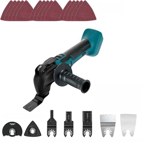 Dearseeマルチツール 充電式マルチツール コードレス マルチ工具ツール 電動振動ツール 高速切断 低振動 マルチカッター 小型 軽量 6段変速調整モード一台多役 切断＆剥離＆研磨＆錆落としマキタの18 V バッテリー互換 本体 1 f 3 fceb 5