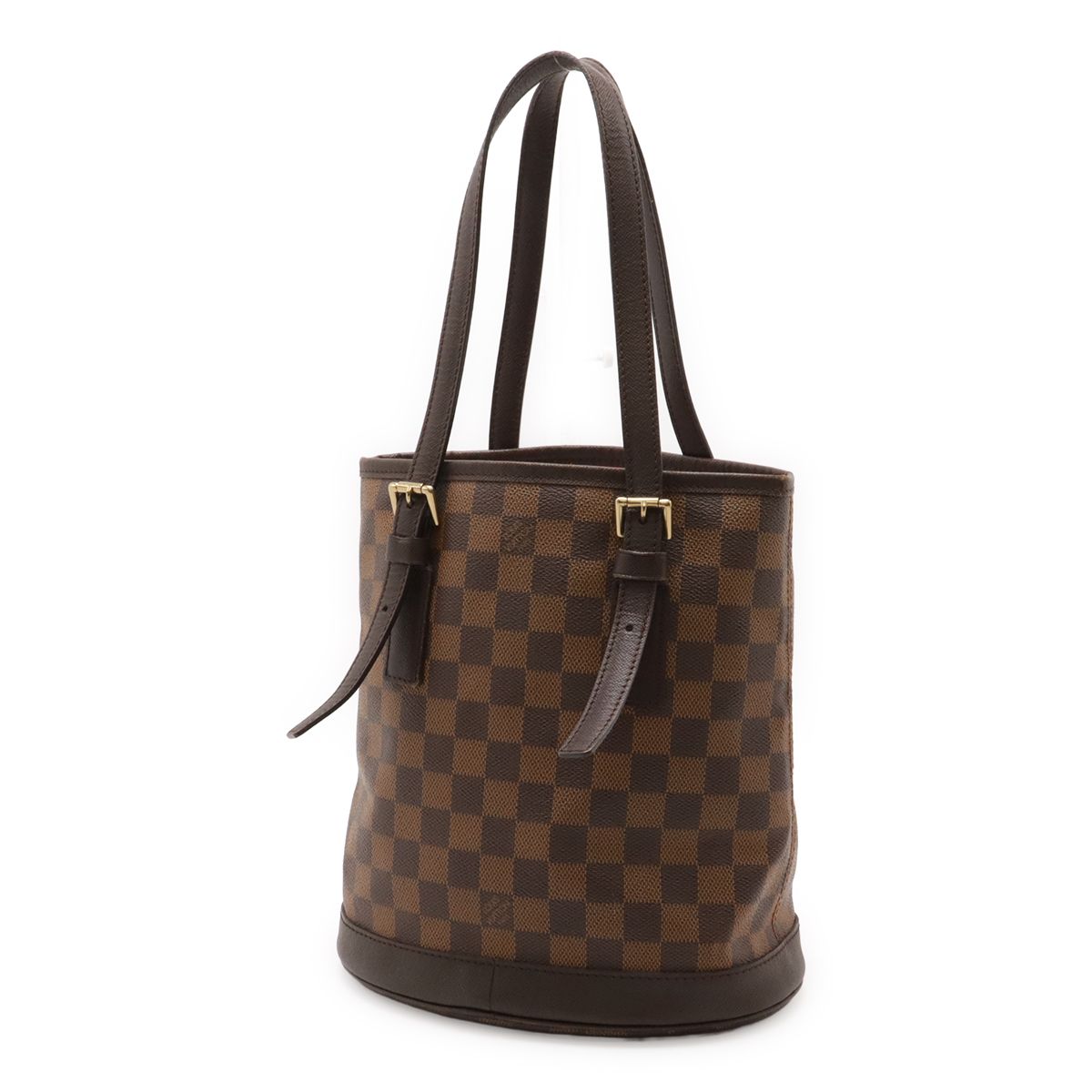 ルイヴィトン　ダミエ　バケット　ポーチ付き　トートバッグ　PM 希少】ルイヴィトン バケットPMエピトートバッグ バケツ型黒ポーチ付