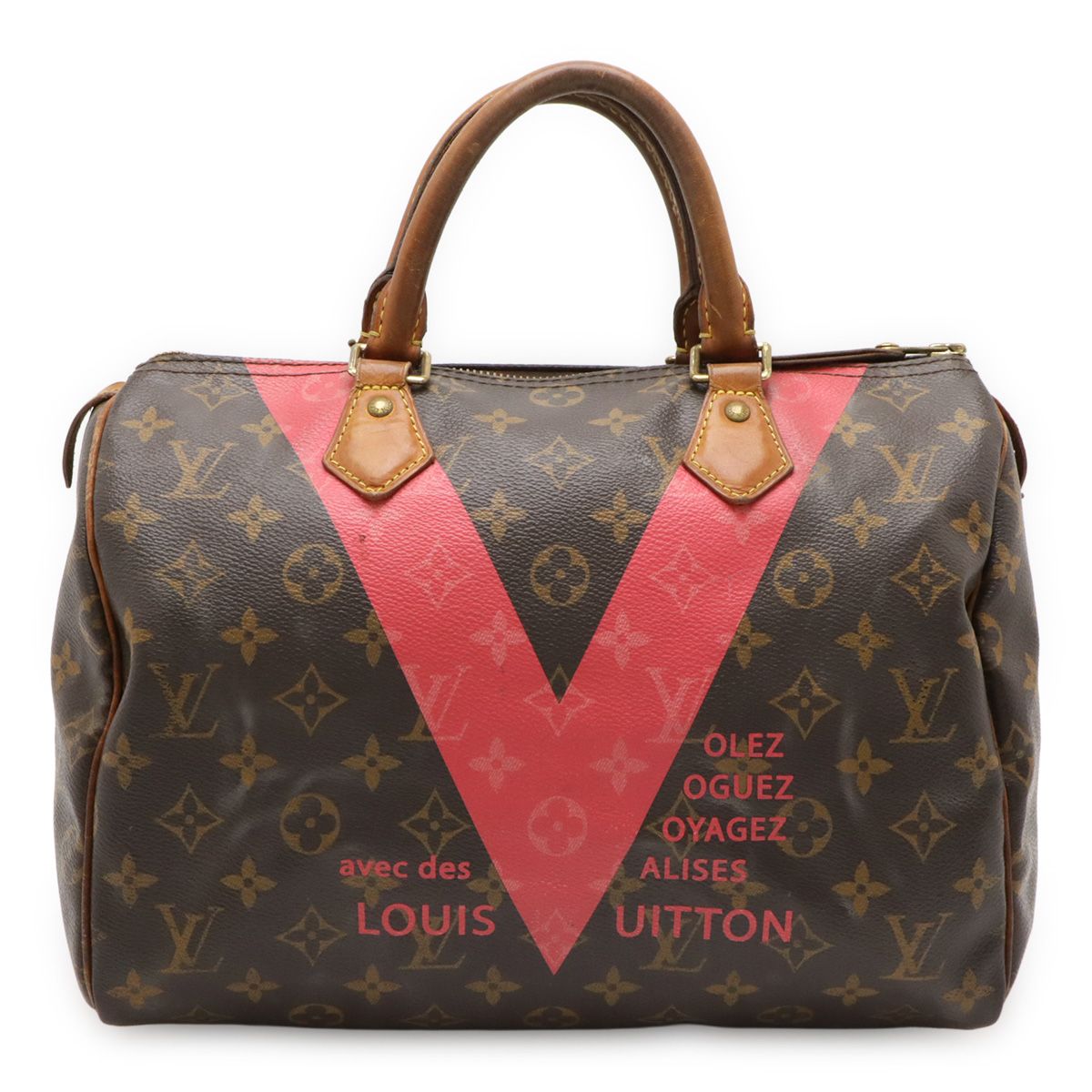 LOUIS VUITTON ルイ ヴィトン モノグラム V スピーディ30 ハンドバッグ