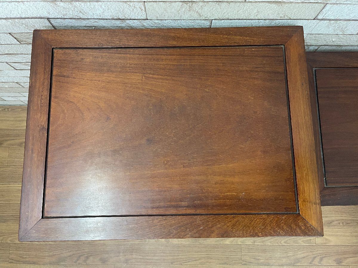 ○GEORGE ZEE 唐木家具 花梨 ネストテーブル 3点セット コンソール