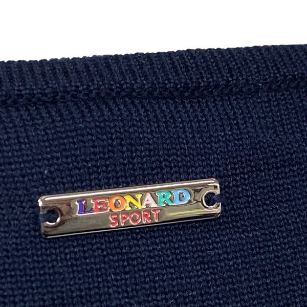 【未使用級】LEONARDレオナール ニット セーター シルク 総花柄リボン L 未使用級】LEONARDレオナール ニット セーター シルク 総花柄リボン L