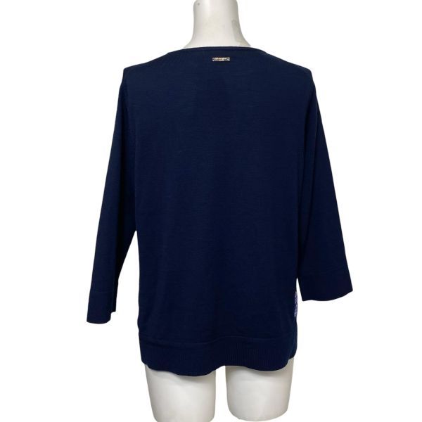 レオナール スポーツ 長袖ニット　ウール100% 大きいサイズ44ダークネイビー LEONARD SPORT(レオナールスポーツ) 長袖セーター サイズ44 L