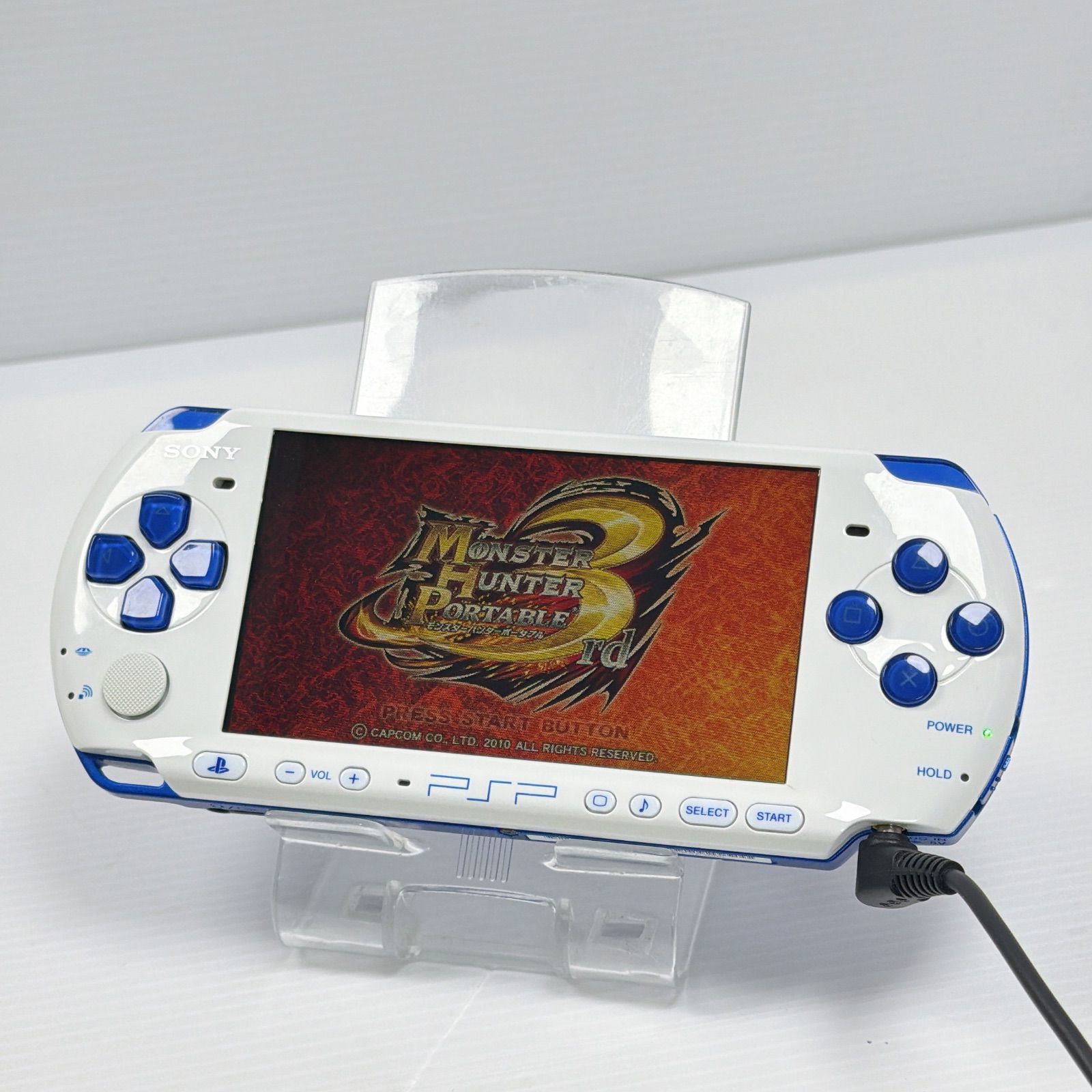 美品 PSP 3000 ホワイトブルー 遊べるセット 動作確認済み FW6.60 中期