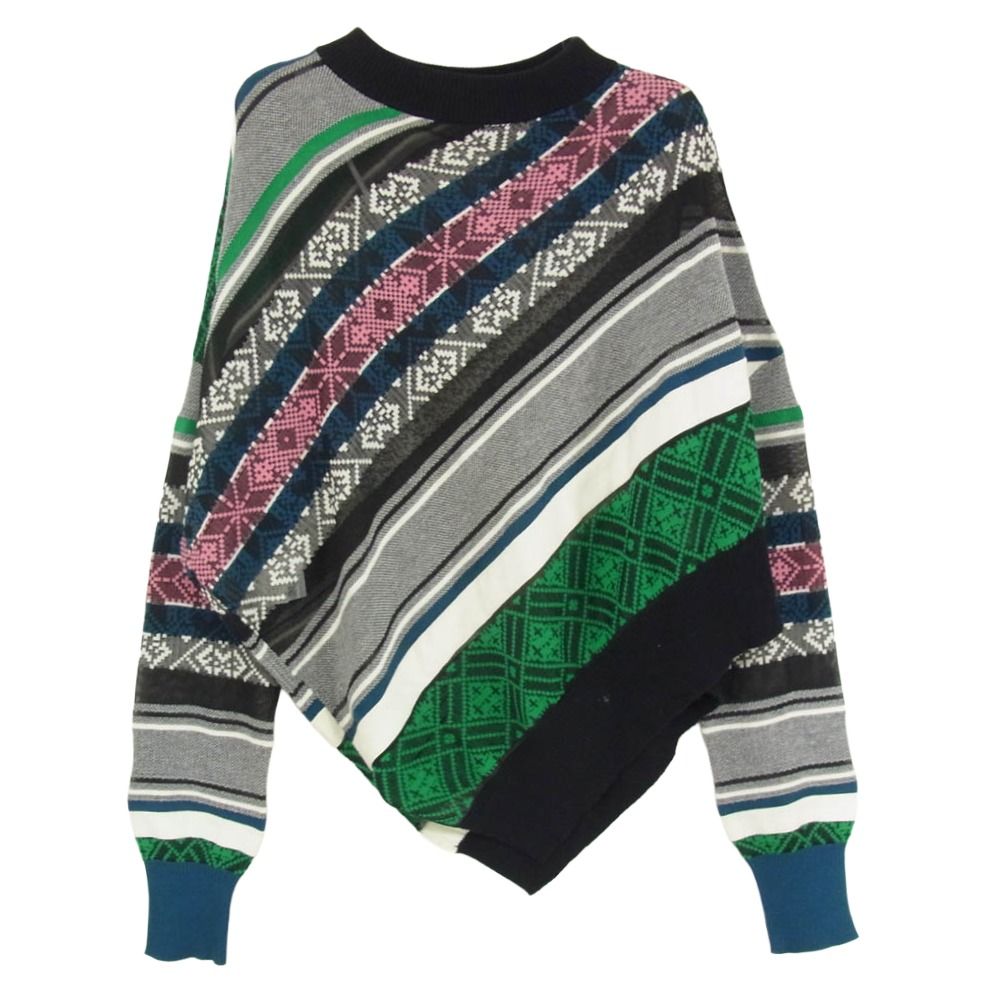Sacai サカイ 22SS 22-05997 ラグ ジャカード アシンメトリー Sacai サカイ 22SS 22-05997 ラグ ジャカード アシンメトリー