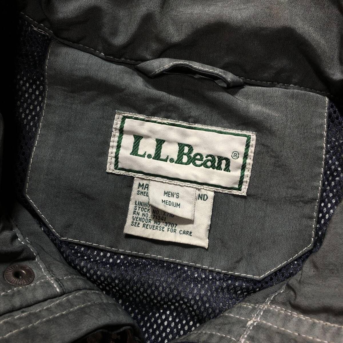 GQ4609◇L.L.Bean : 90′s セーリングジャケット◇M◇カーキグレー系 