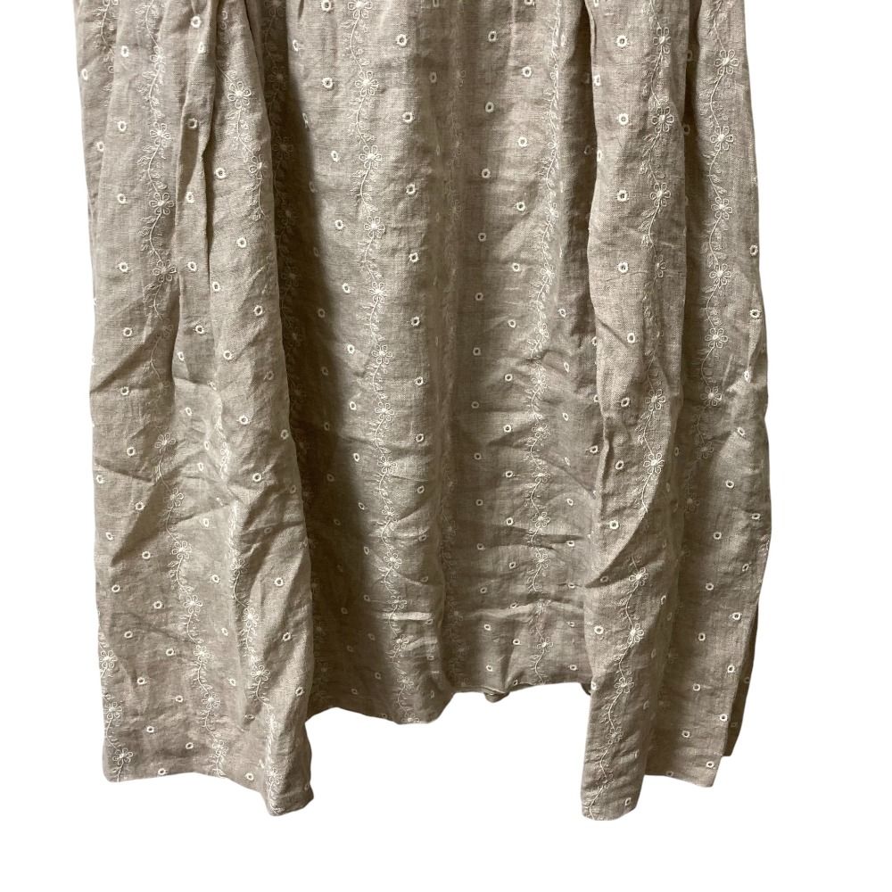 良品 FOXEY フォクシー リネンブーケ ノースリーブ ワンピース 35375