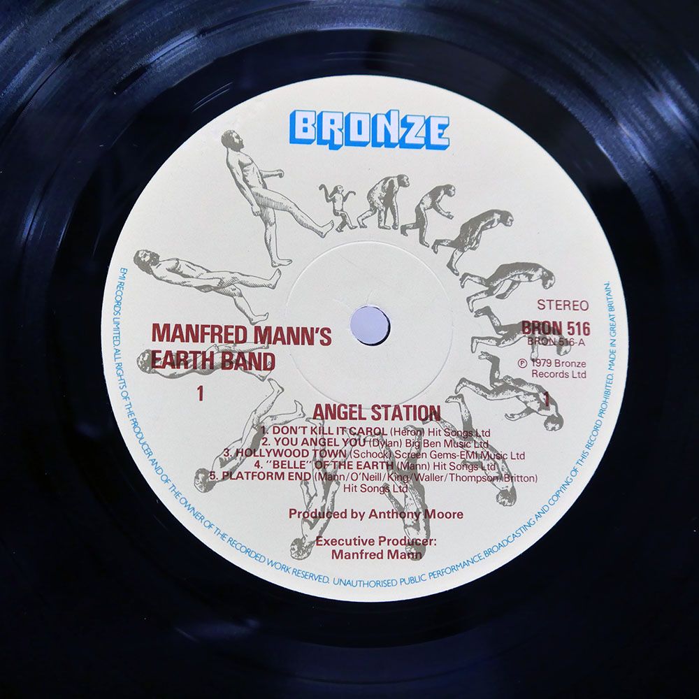 英 UK盤 MANFRED MANN'S EARTH BAND/ANGEL STATION/BRONZE BRON516 LP