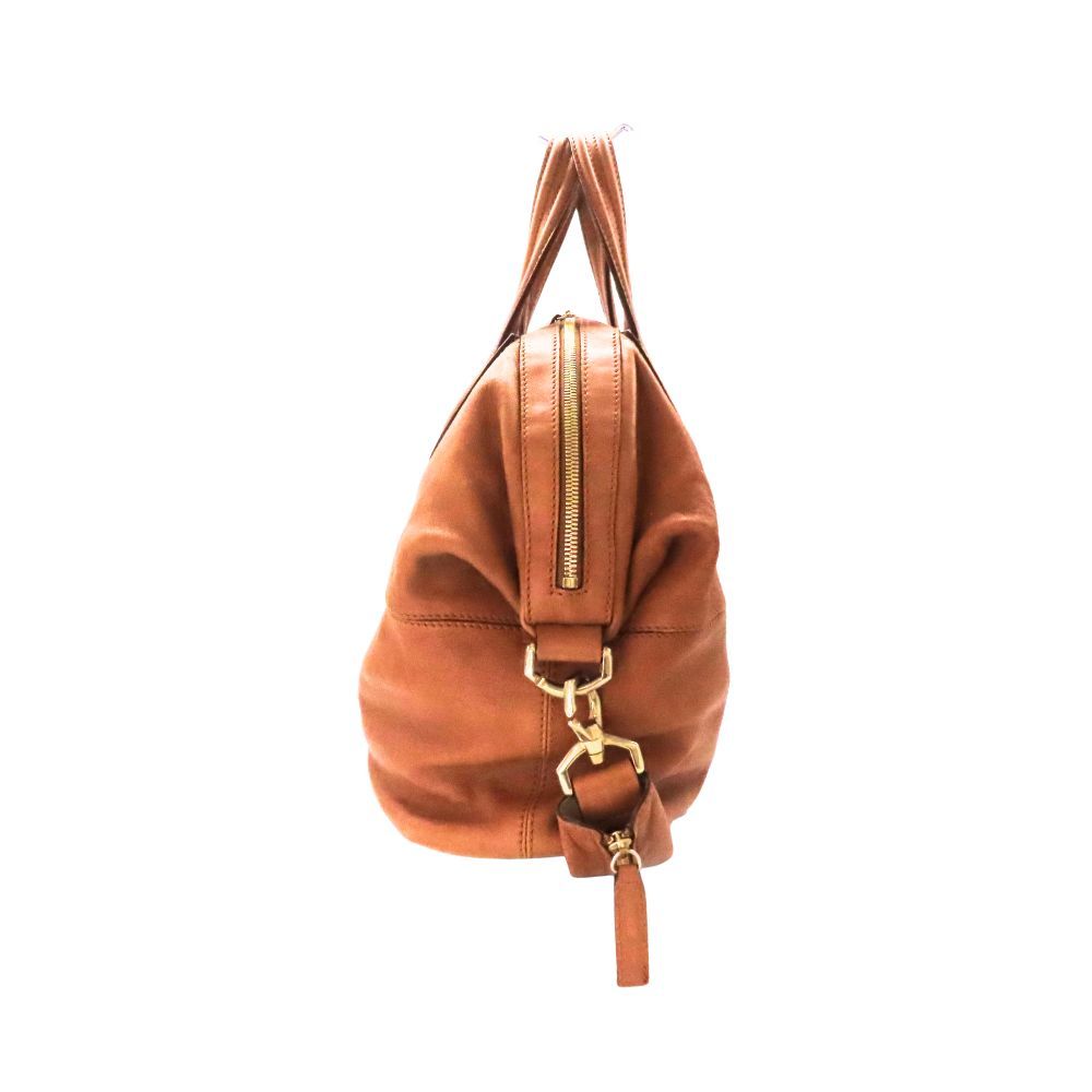 【美品】ジバンシィ GIVENCHY ボストンバッグ 茶系 A4型押し レザー 美品】ジバンシィ GIVENCHY ボストンバッグ 茶系 A4型押し レザー