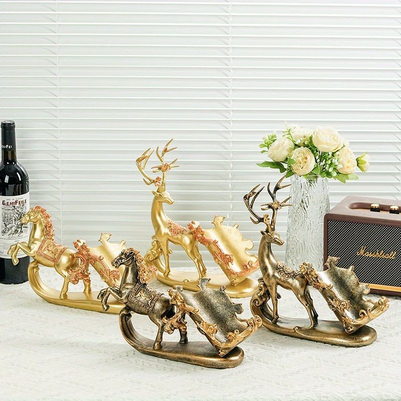 ゴールドのトナカイ ワインスタンド