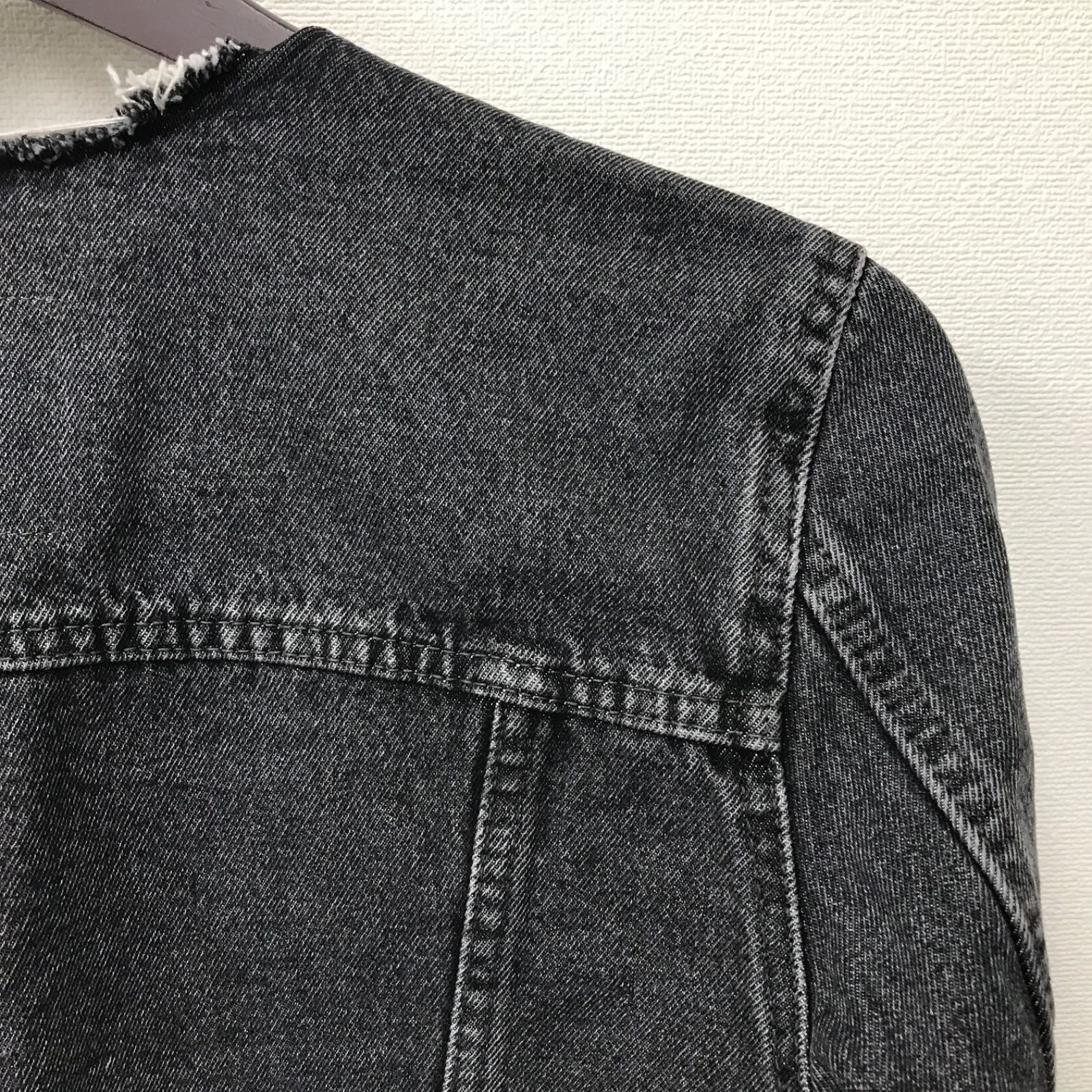 N1023 LEVIS リーバイス ノーカラー デニムジャケット カットオフ M