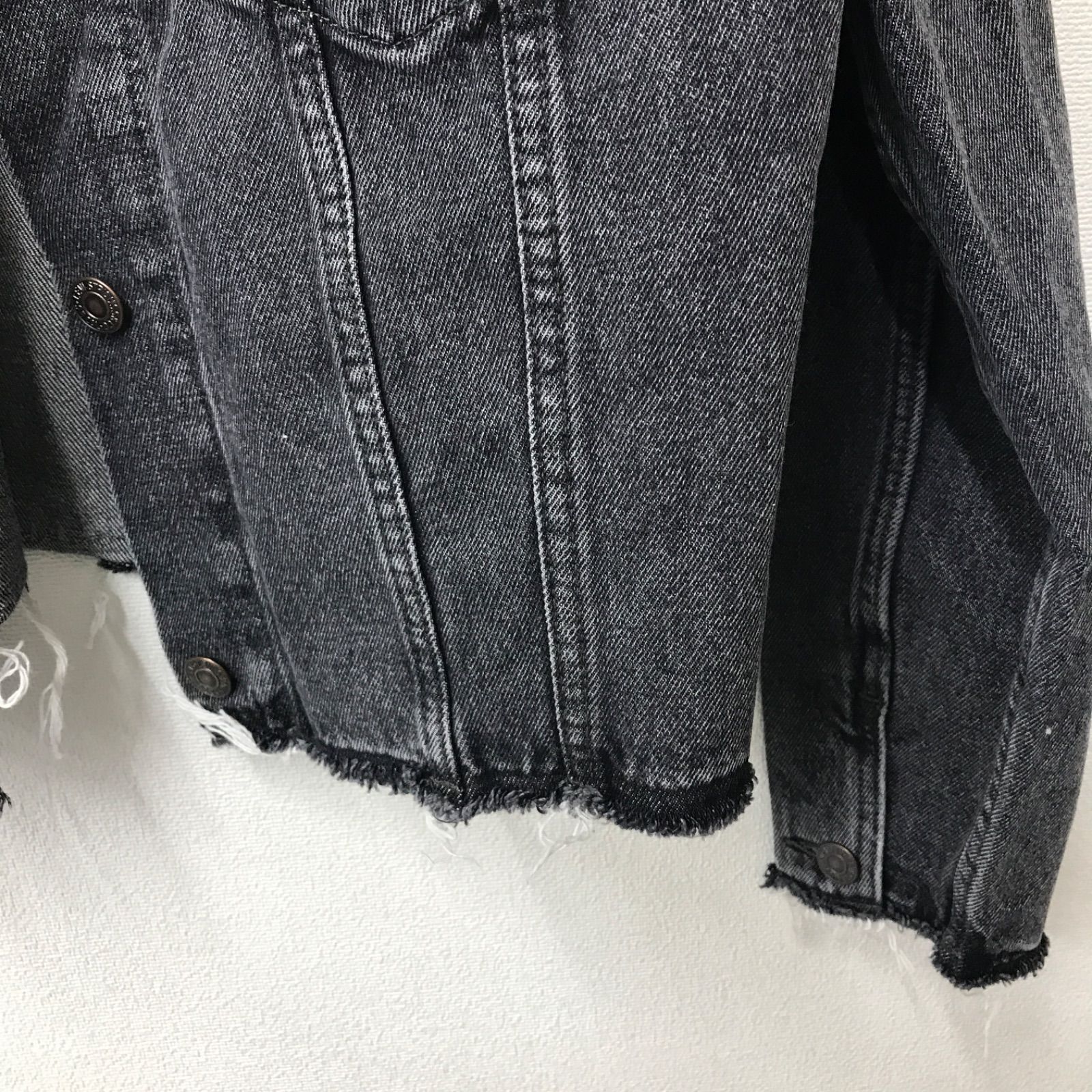 N1023 LEVIS リーバイス ノーカラー デニムジャケット カットオフ M 