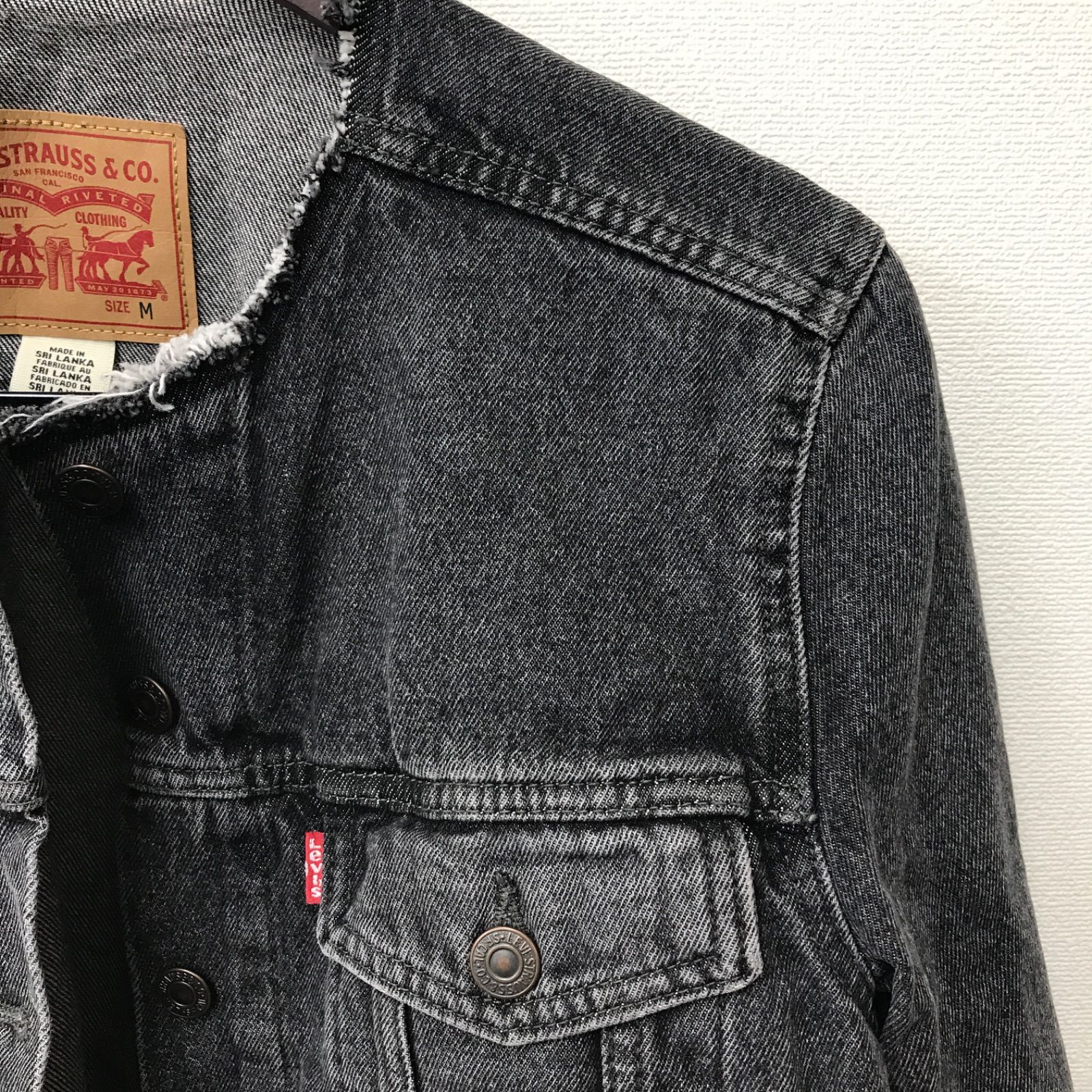 N1023 LEVIS リーバイス ノーカラー デニムジャケット カットオフ M 