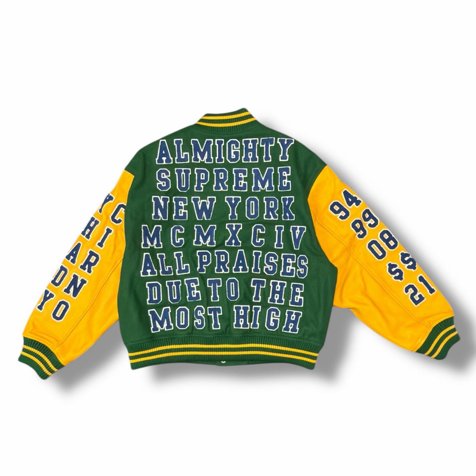 国内正規 未使用 Supreme 25SS Praises Varsity Jacket パラダイスバー