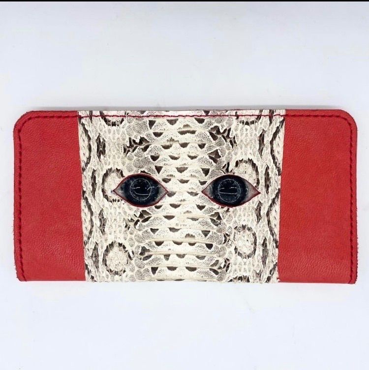 美品】長財布 小銭入れ 2点セット レザー アイデザイン 赤 - メルカリ