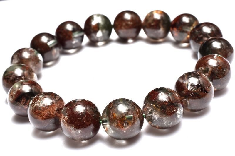 1点物】透明内包美 ガーデンクォーツ 12-12.5mm ブレスレット 