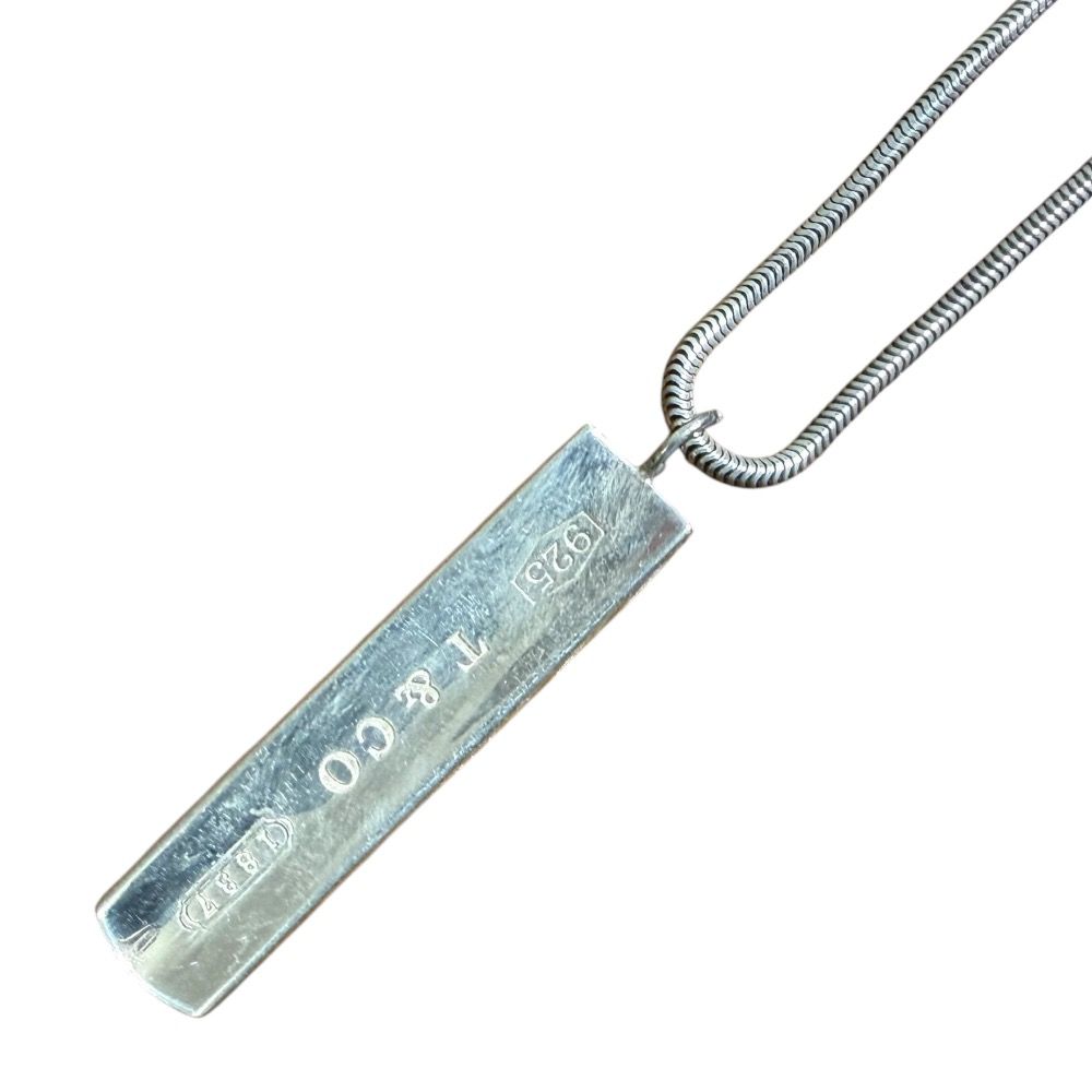 美品 Tiffany&Co. ティファニー 1837 ナローバー ネックレス 925 