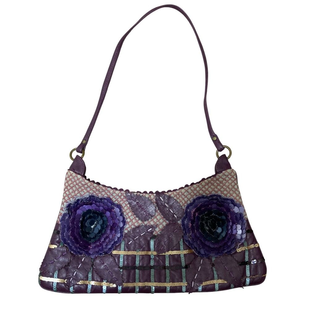 美品 JAMIN PUECH ジャマンピュエッシュ フラワー スパンコール 