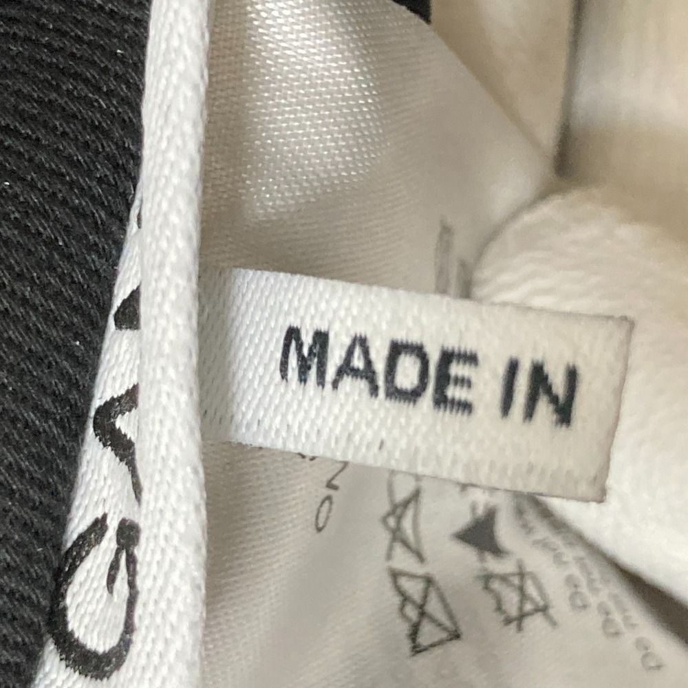 美品 Ganni ガニー リボンハンドル ハンドバッグ ブラック レディース  