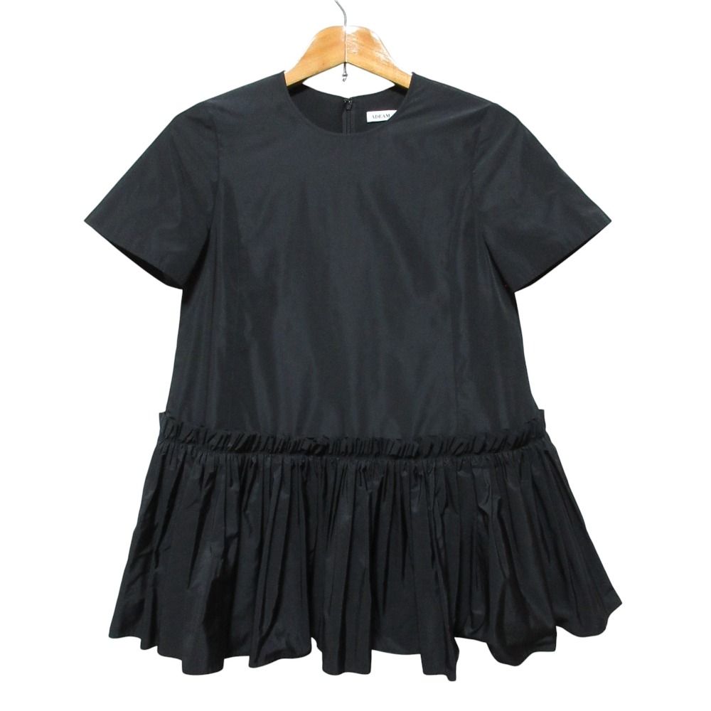 美品 ADEAM アディアム タイプライターミニワンピース フリルヘム  