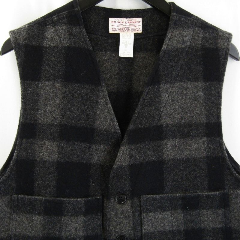 美品 FILSON フィルソン マッキーノ ウールベスト チェック USA製