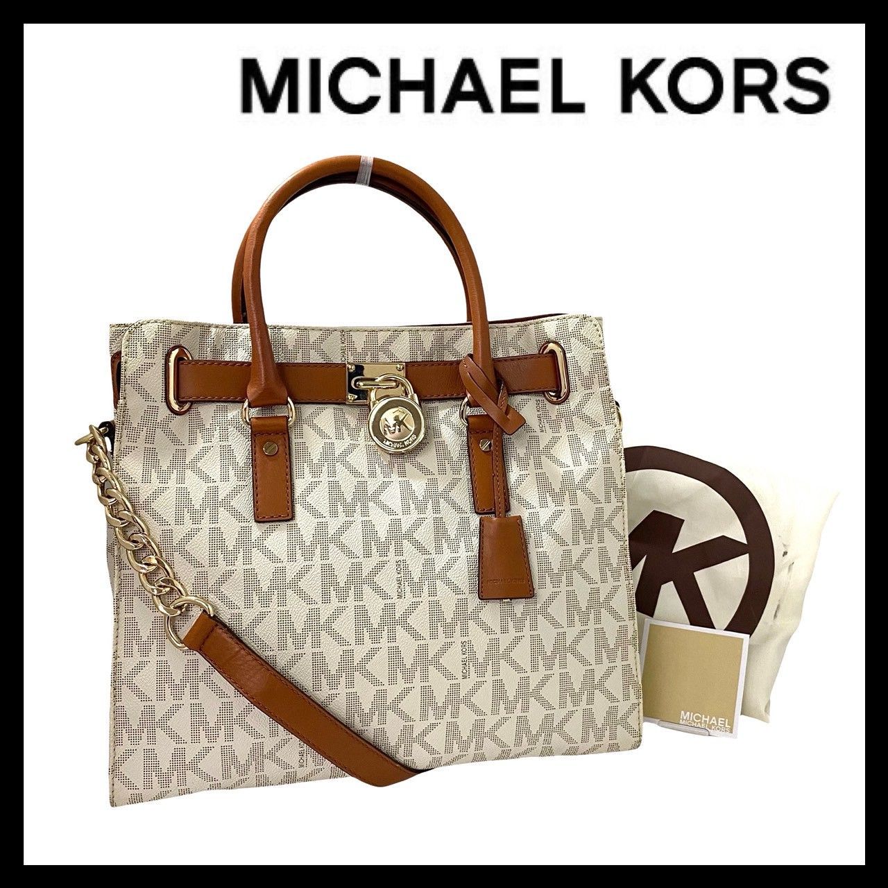 M【MICHAEL KORS】ハミルトン モダン サッチェル ラージ 2Way バッグ 