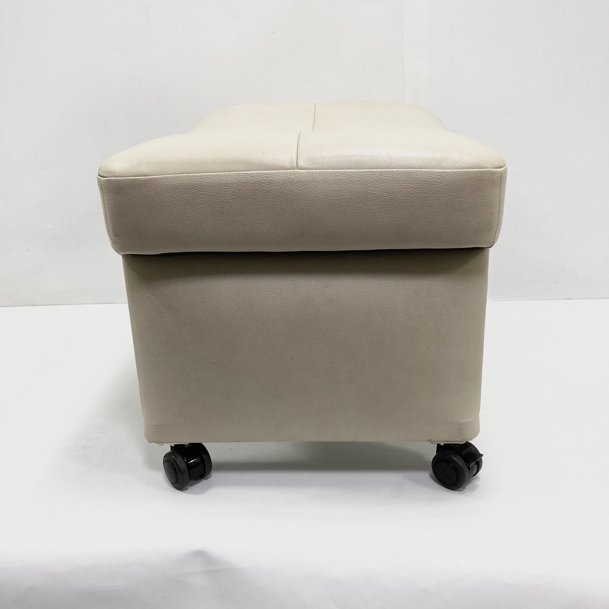 karimoku カリモク家具 オットマン XU4206X343 本革 アイボリー