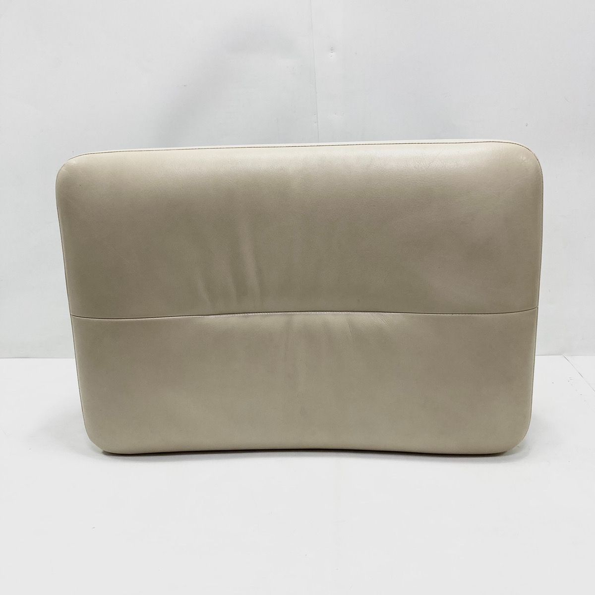 karimoku☆本革リーベル☆オットマン☆スツール karimoku カリモク家具 オットマン XU4206X343 本革 アイボリー