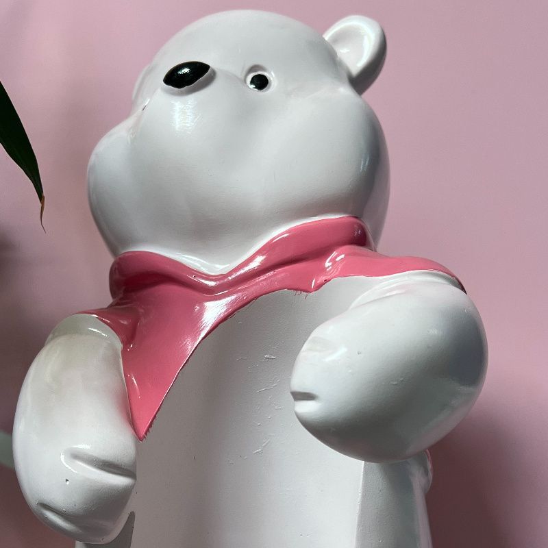 ワインホルダー ワインラック ボトルを持っているクマ くま 白熊 ワインスタンド おしゃれ ワインボトルラック ワイン棚 インテリア 可愛い ワイン シャンパン ボトル スタンド ディスプレイ 引越し祝い 癒しグッズ