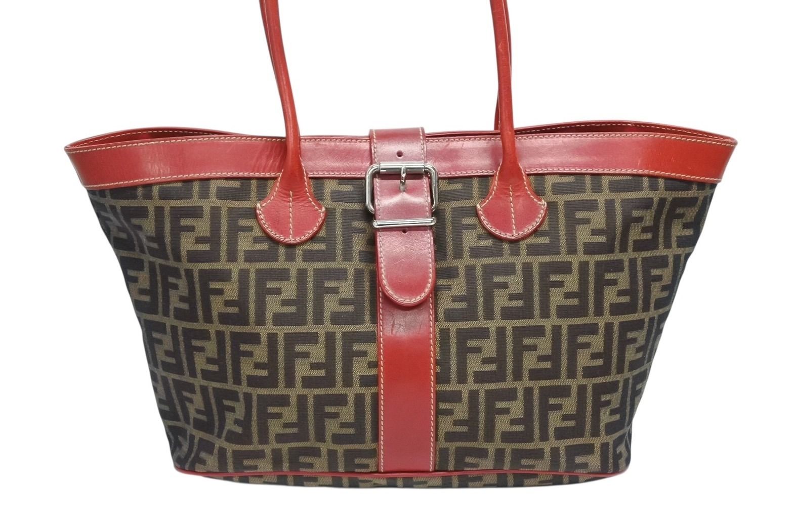 FENDI フェンディ トートバッグ 8BH046 ズッカ柄 総柄 キャンバス