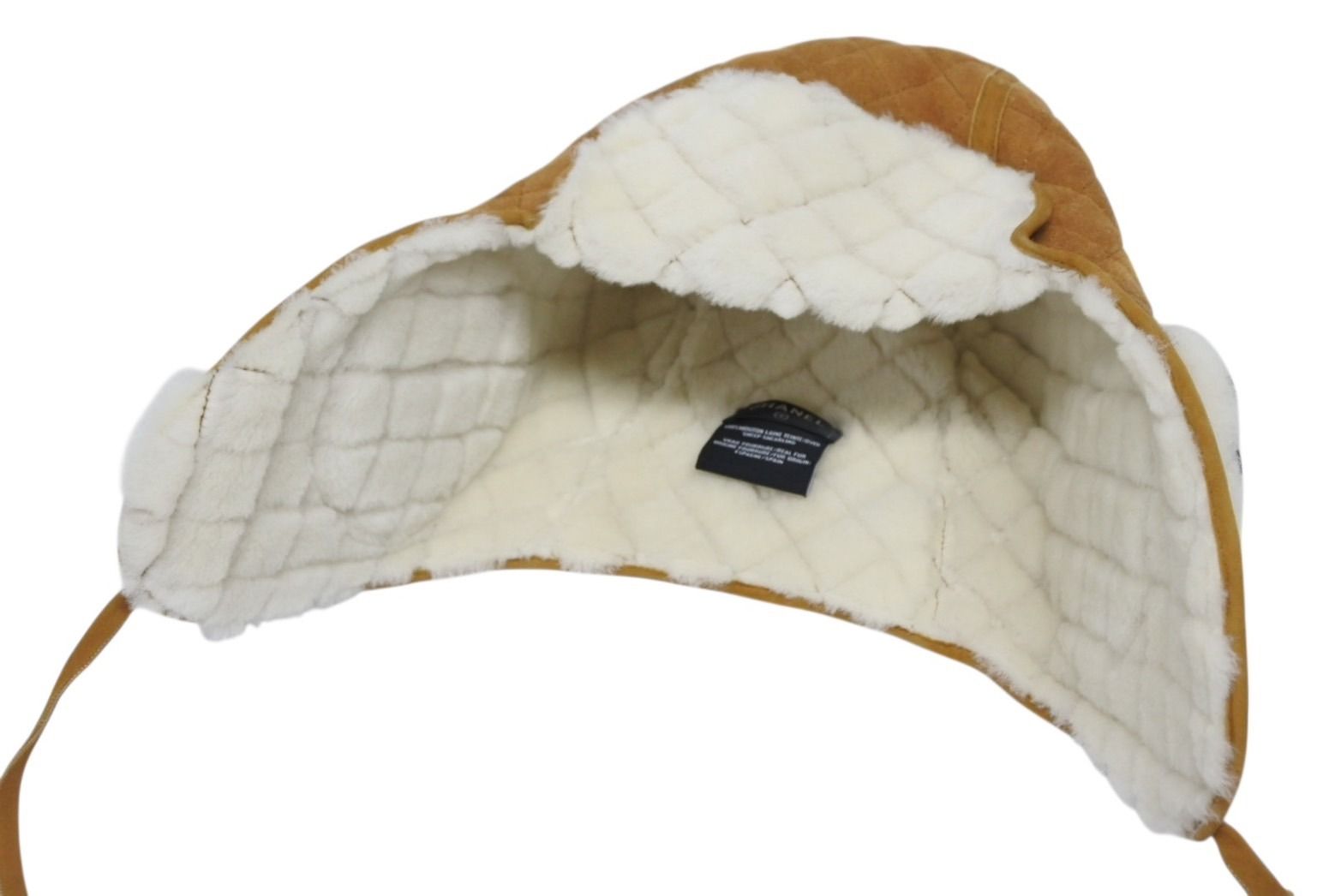 CHANEL ムートン　フライトキャップ 新品同様品 CHANEL シャネル ココネージュ フライトキャップ AAA429