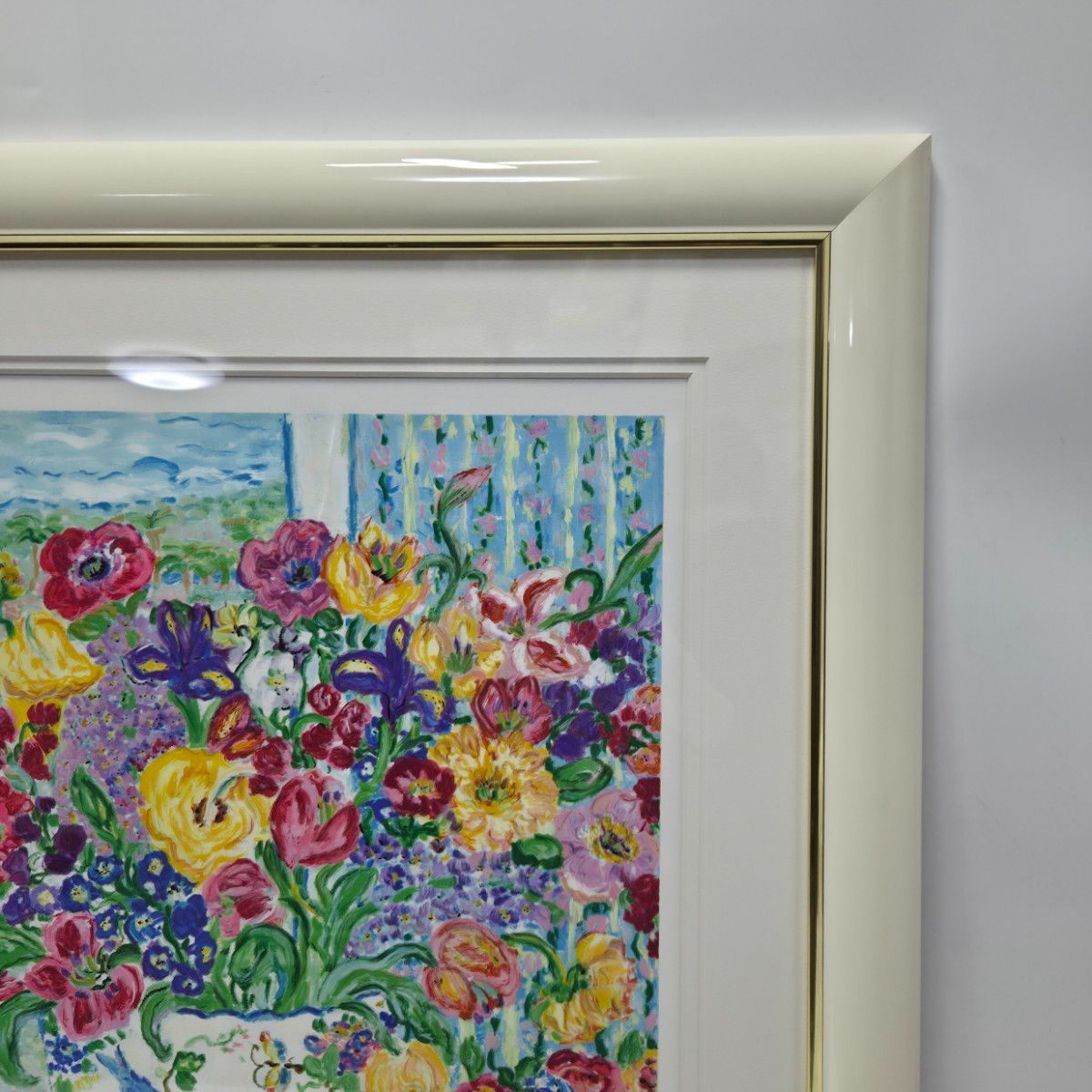 美品 レスリー・セイヤー「ポータバラッタ」シルクスクリーン 直筆サイン入 額縁入 レスリー・セイヤー ポータバラッタ シルクスクリーン 版画 127/200