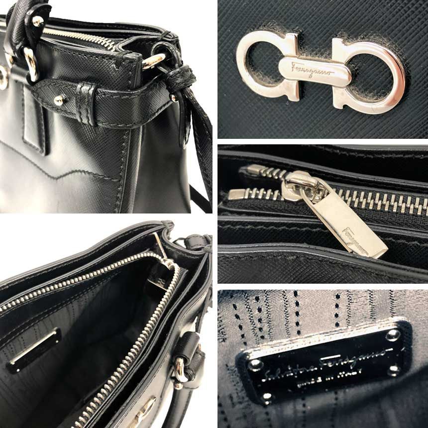 Ferragamo フェラガモ ダブルガンチーニ トートバッグ 2WAY