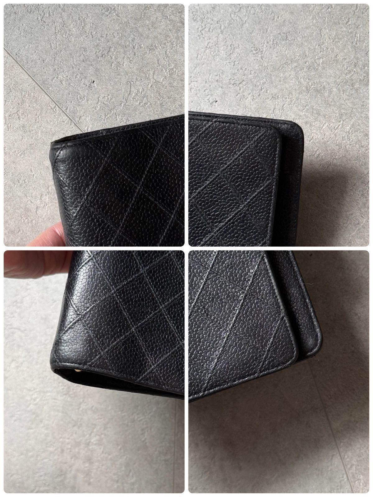 希少 CHANEL シャネル ココマーク ビコローレ マトラッセ キャビア